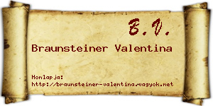 Braunsteiner Valentina névjegykártya